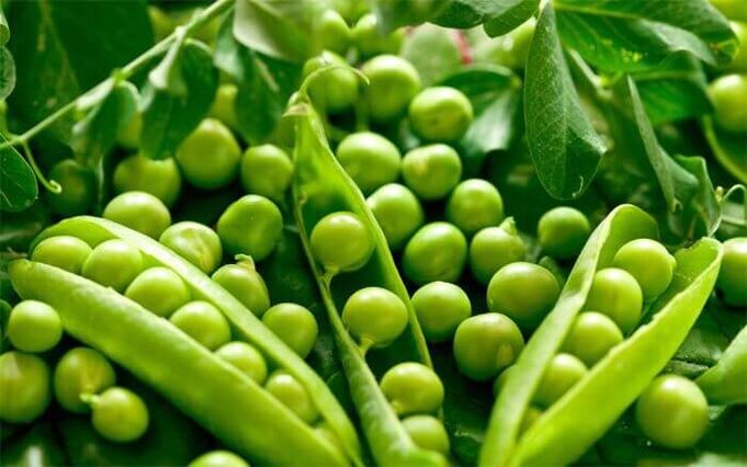 You can include peas in the menu for pancreatitis.