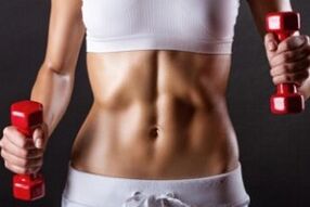 Toned body after losing weight in a week.